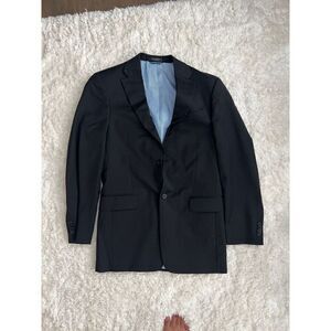 Tommy Hilfiger Black Suit Jacket Blazer Sportcoat 100% wool 40R